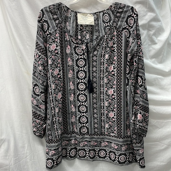 California moon rise long sleeve long top ladies sz lg - Picture 2 of 5
